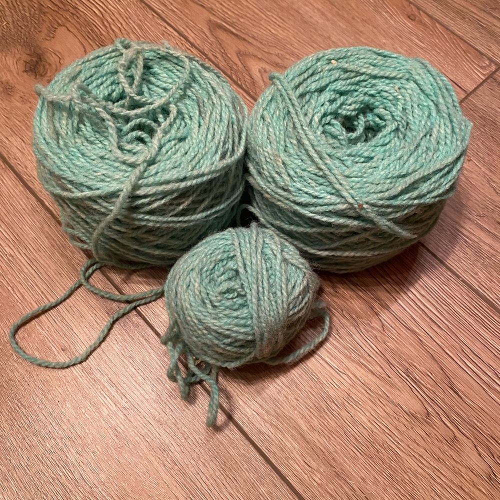 Mint colored Wool yarn